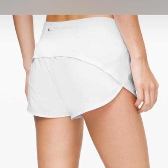 Lululemon Speed Up Shorts *2.5" White workout running adjustable low rise - Picture 3 of 12